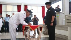 Pasangan Balon Kepala Daerah Yanto-Amiin saat menyampaikan Gagasan Di Uji Publik, yang diadakan IKA FISIP Unsil, sabtu (07/09/2024) 